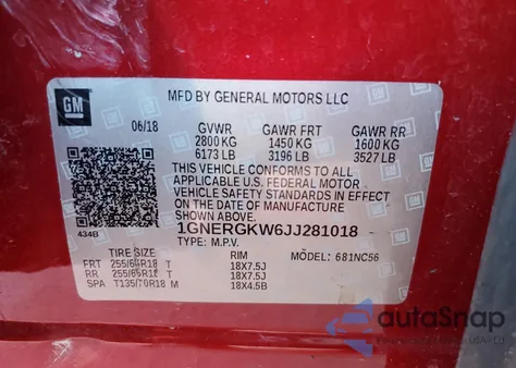 1GNERGKW6JJ281018